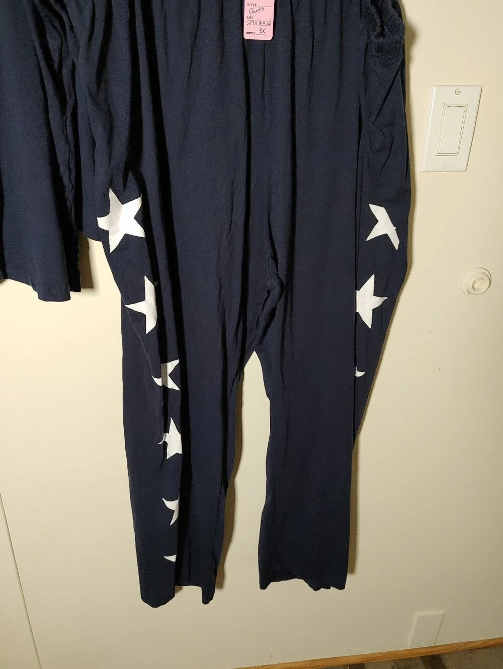 Dreams & Co. 3X Adorable Blue W/white Stars Long Sleeve Pajama Set